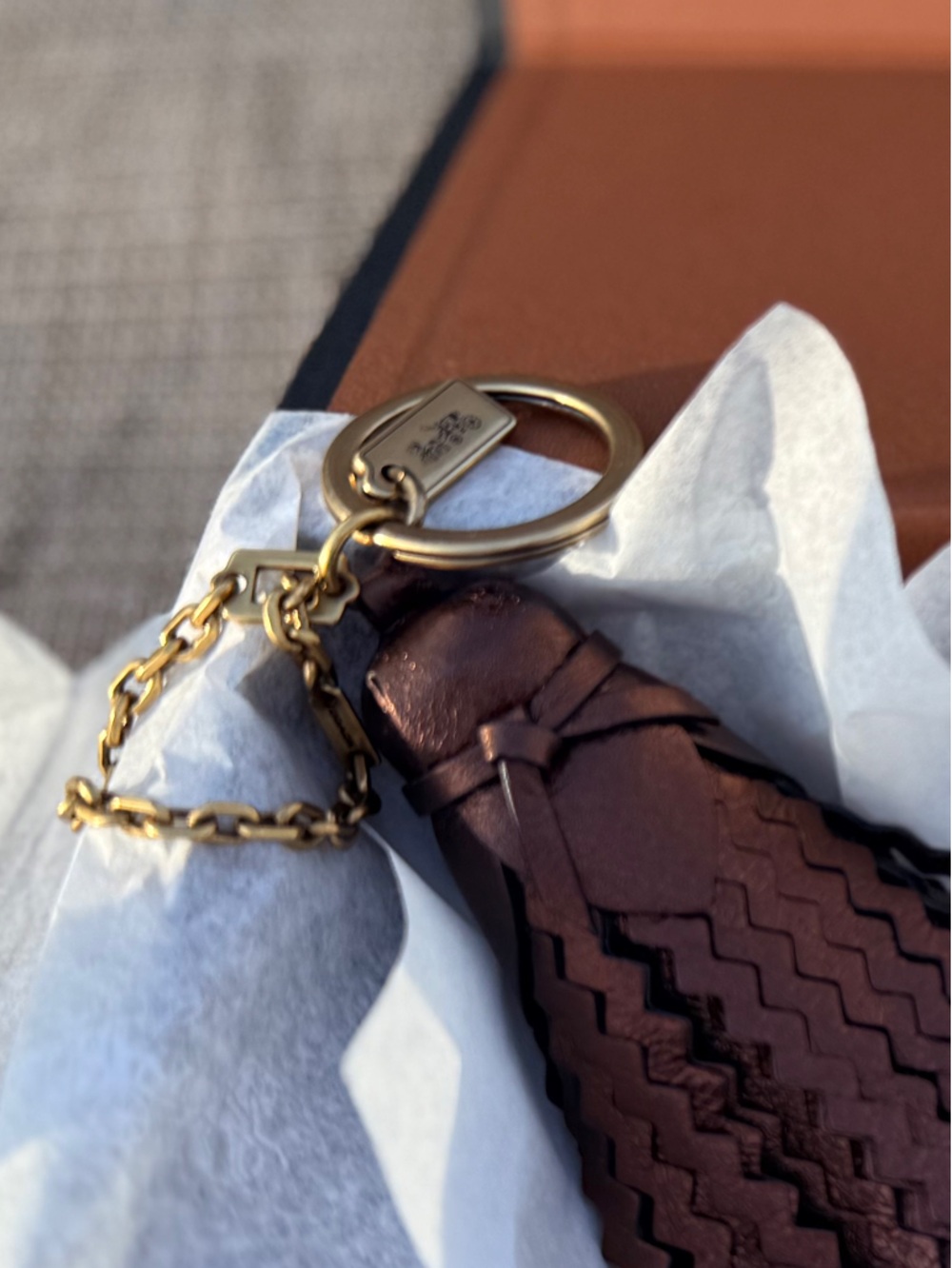 Coach Japan Exclusive Heritage Leather Tassel Bag Charm - Picture 5 of 5